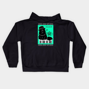 Cool Cats of Jazz-black cat Kids Hoodie